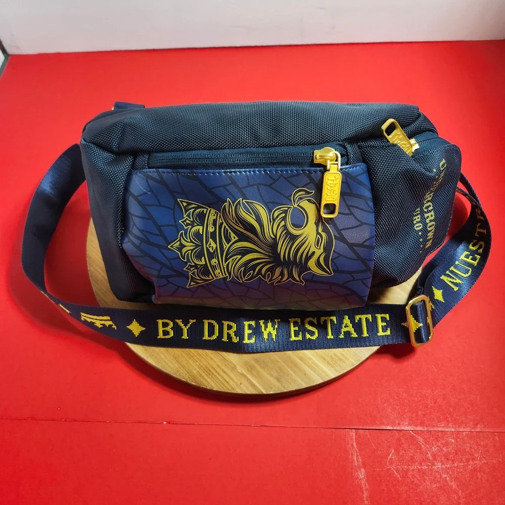 Drew Estate Undercrown Maduro Sling Bag Navy Blue Gold Crossbody Pack Mens‎